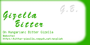 gizella bitter business card